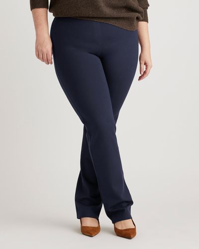 Quince Ultra-Stretch Ponte Straight Leg Pants, Rayon - Blue