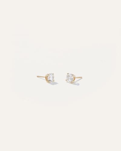 Quince 14K Lab Grown Diamond Solitaire Studs - Natural