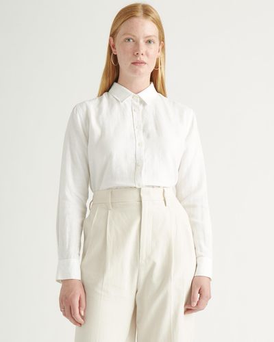 Quince Long Sleeve Shirt - White