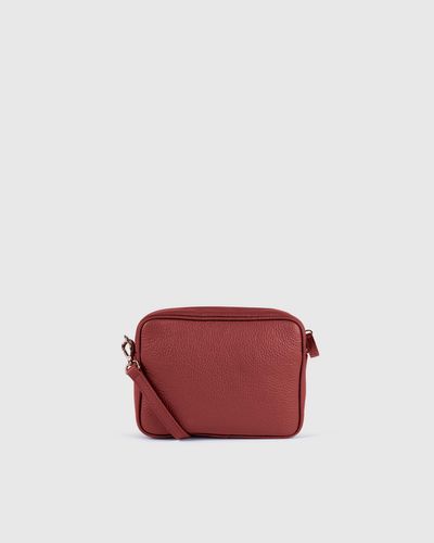 Quince Italian Leather Crossbody Bag - Red
