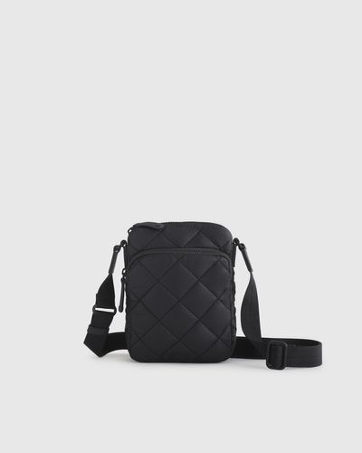Quince Transit Quilted Phone Crossbody, Nylon - Black