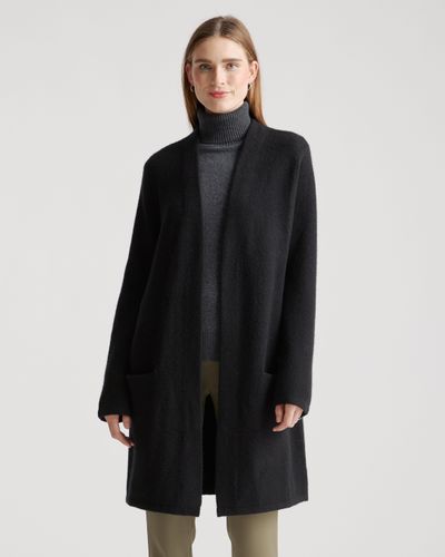 Quince Superfine Merino Wool Sweater Coat - Black