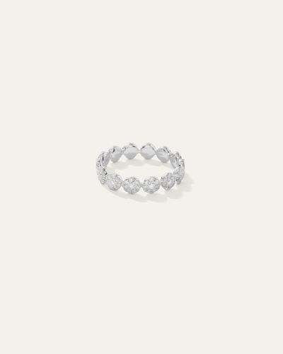 Quince 14K Diamond Floral Eternity Band Rings - White