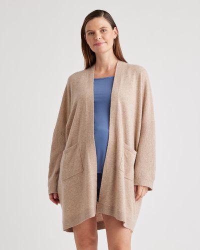 Quince Mongolian Cashmere Maternity & Nursing Cocoon Cardigan - Natural