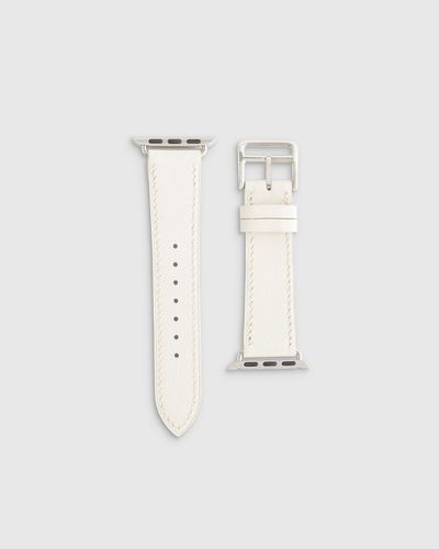 Quince Leather Apple Watch Band - White