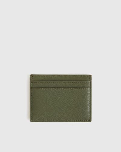 Quince Italian Leather Slim Card Case - Green
