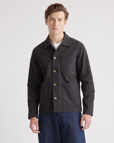 Quince Organic Comfort Stretch Chore Jacket, Organic Cotton - Gray