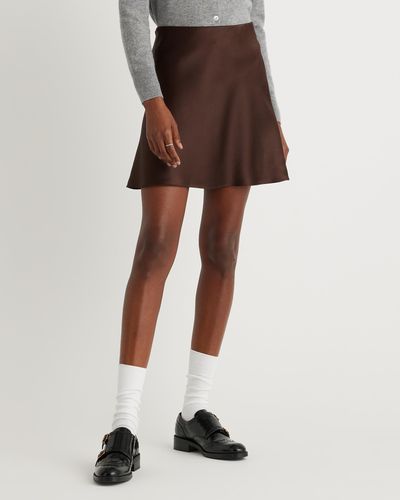 Quince Mini Skirt, Mulberry Silk - Natural