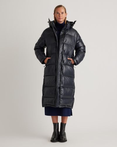 Quince Responsible Down Long Puffer Jacket, Recycled Polyester - Black