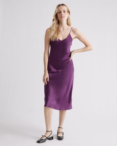 Quince Slip Dress, Silk - Purple