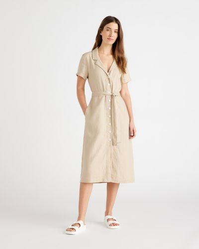 Quince Short Sleeve Dress - Natural