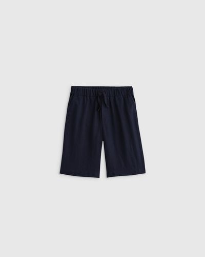 Quince 100% European Linen Pull-On Shorts - Blue