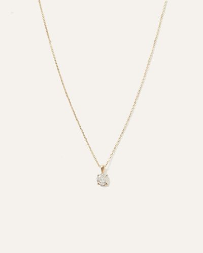 Quince 14K Natural Diamond Solitaire Necklace