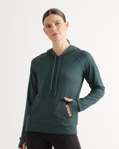 Quince Flowknit Pullover Hoodie, Recycled Polyester - Green