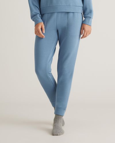 Quince Supersoft Fleece Sweatpants, Lenzing Modal - Blue