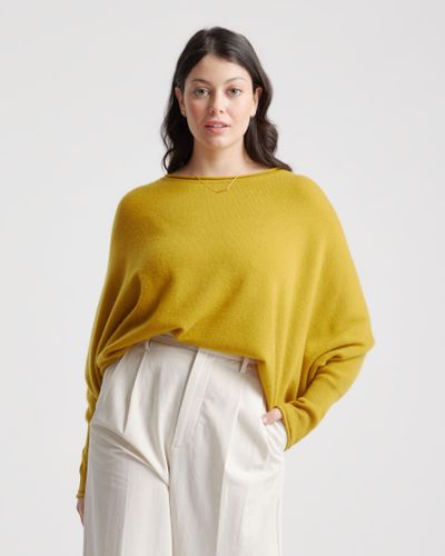 Quince Mongolian Cashmere Batwing Sweater - Yellow