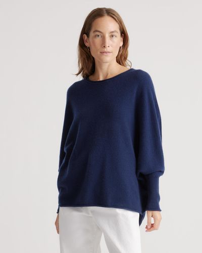 Quince Mongolian Cashmere Batwing Sweater - Blue