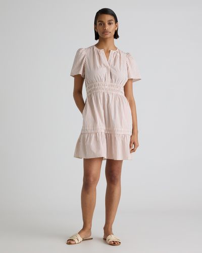 Quince Tiered Mini Dress, Organic Cotton - Multicolor