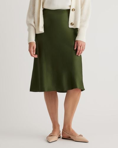 Quince Skirt, Silk - Green