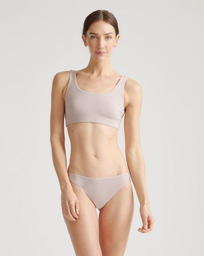 Quince Tank Top Bralette, Organic Cotton - Natural