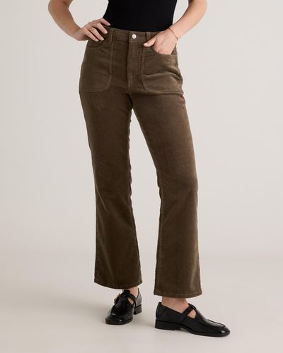 Quince Organic Stretch Corduroy Flare Pants, Organic Cotton - Natural