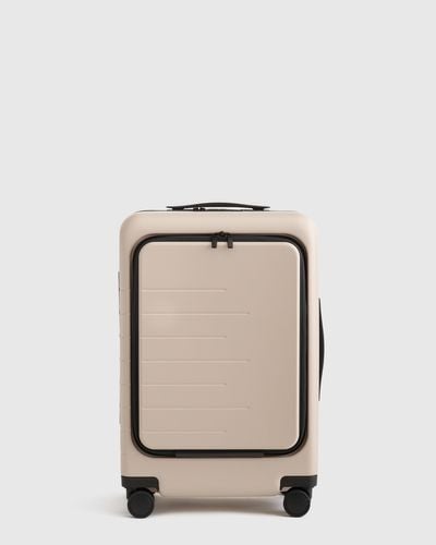 Quince Front Pocket Carry-On Hard Shell Suitcase 21", Polycarbonte - Natural
