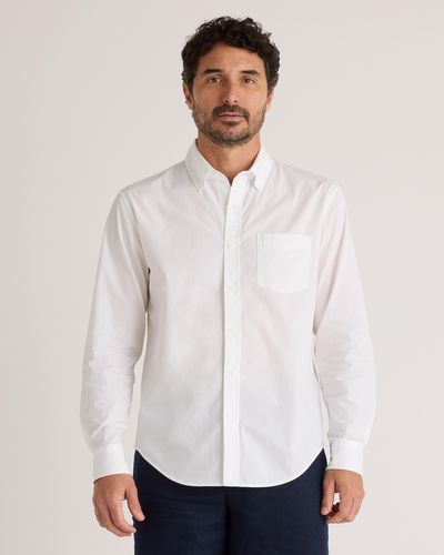 Quince Stretch Poplin Shirt, Organic Cotton - White