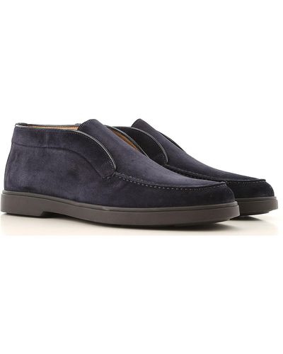 santoni slip on sneakers