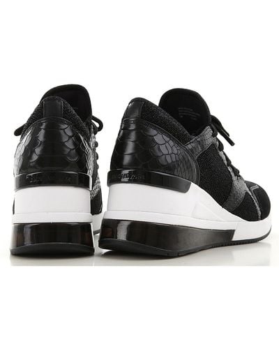 michael kors black platform sneakers
