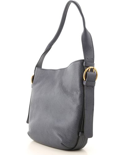 Gianni Chiarini Leather Top Handle Handbag On Sale in Navy Blue (Blue ...