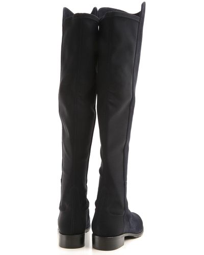 stuart weitzman navy blue boots