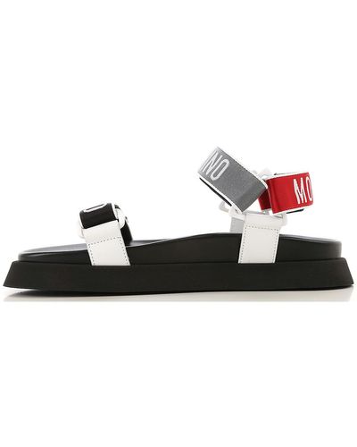 Moschino Synthetic Sandals For Men in Black for Men - Lyst