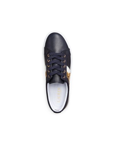Ralph Lauren Ralph Lauren Janson Ii Leather Sneaker in Blue | Lyst