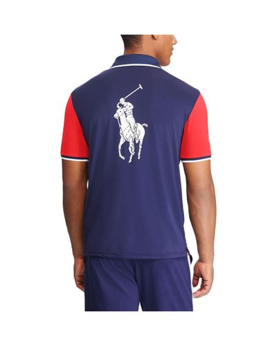 Polo Ralph Lauren Rubber Us Open Ball Boy Polo Shirt In French Navy Blue For Men Lyst