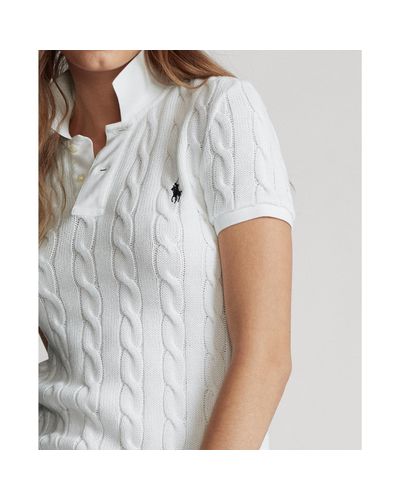 ralph lauren cable knit polo shirt