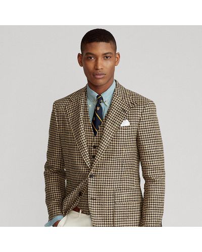 Polo Ralph Lauren The Rl67 Houndstooth Tweed Jacket in Brown/Tan (Brown ...