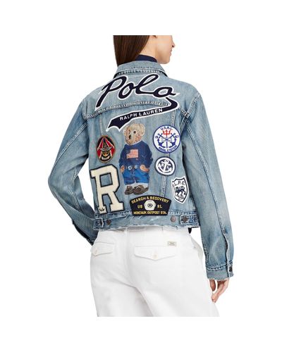polo jeans with patches