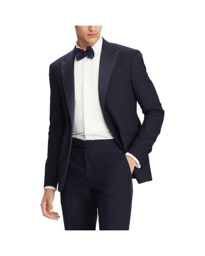 Polo Ralph Lauren Polo Wool Barathea Tuxedo in Navy (Blue) for Men - Lyst
