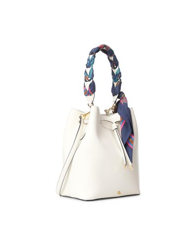 ralph lauren leather debby drawstring bolsa