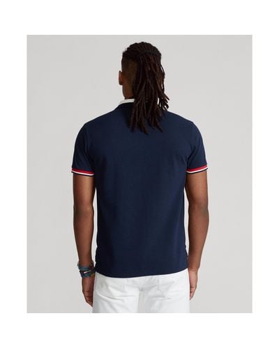 Ralph Lauren Cotton Ecofast Pure The Team Usa Polo Shirt in Blue 