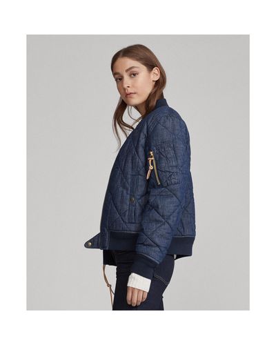 quilted denim jacket womens