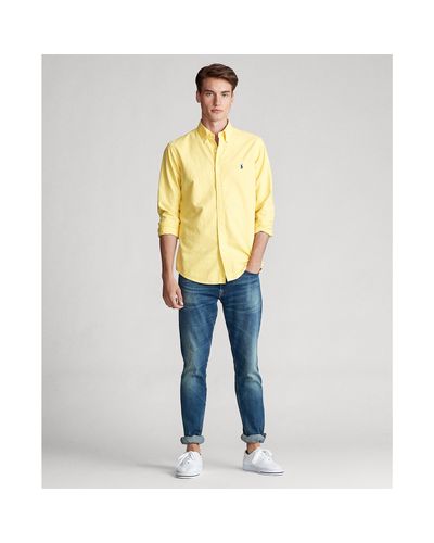 yellow ralph lauren oxford shirt