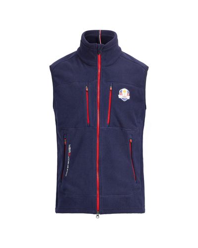 Ralph Lauren Fleece U.s. Ryder Cup Team Vest in French Navy (Blue) for Men | Lyst