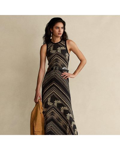 Polo Ralph Lauren Southwestern Sleeveless Henley Dress | Lyst