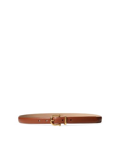 Polo Ralph Lauren Nappa Leather Skinny Belt - Lyst