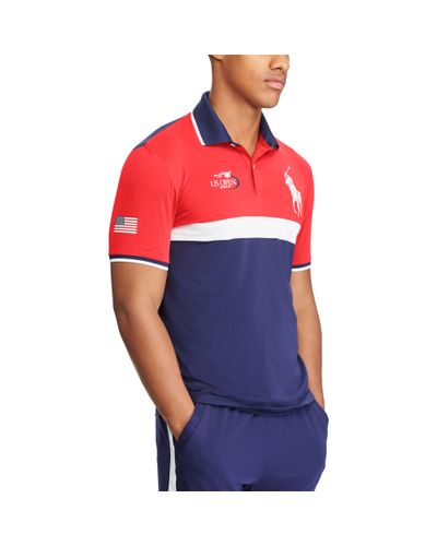 Polo Ralph Lauren Rubber Us Open Ball Boy Polo Shirt In French Navy Blue For Men Lyst Polo Ralph Lauren Rubber Us Open Ball Boy Polo Shirt In French Navy Blue For Men Lyst