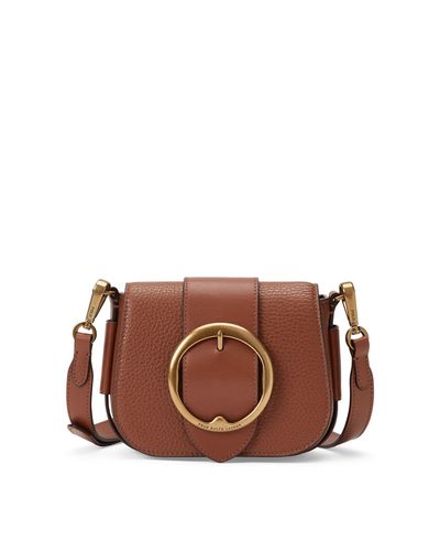Polo Ralph Lauren Leather Mini Lennox Bag in Brown - Lyst
