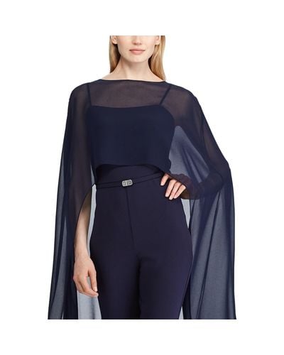 ralph lauren chiffon cape overlay jumpsuit A D E V A Yangın