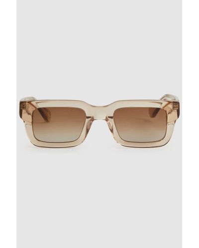 Chimi (sunglasses) - Ecru Rectangular Frame Acetate Sunglasses - Natural
