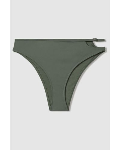 Calvin Klein Calvin Underwear Asymmetric Cut-out Bikini Bottoms - Green